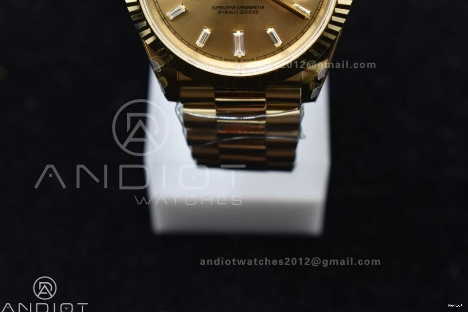 DayDate Bracelet 904L Gain President Steel GMF 40 YG Diamond Gold Markers A3255 Dial Weight V2 On 0111
